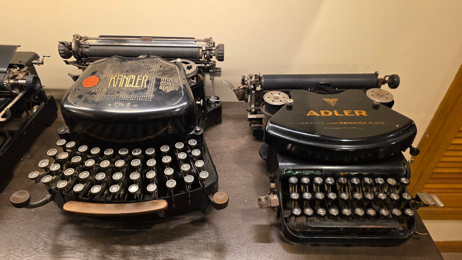 Kanzler 3 and Adler 7 typewriters