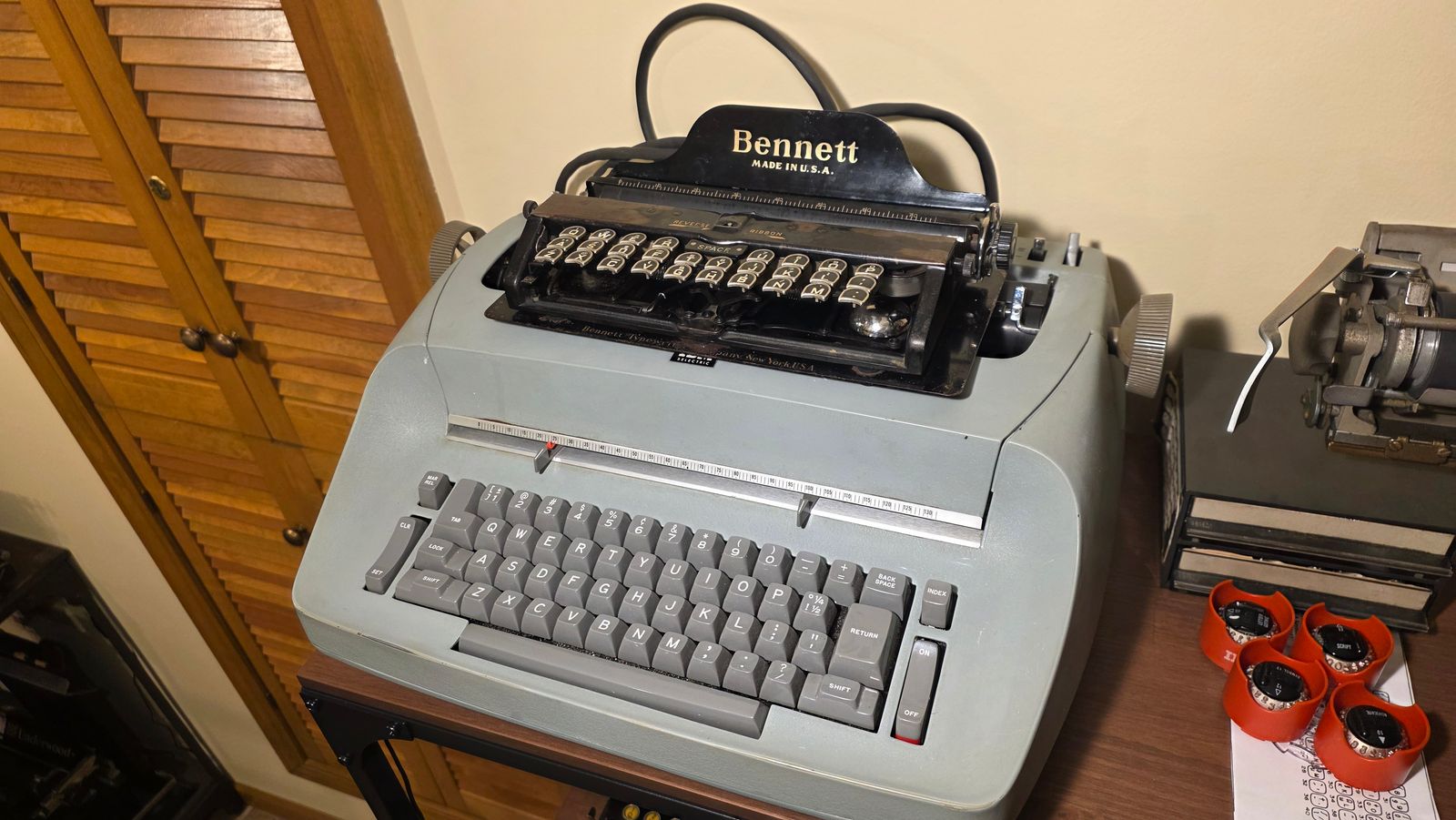 Bennett and IBM Selectric typewriters