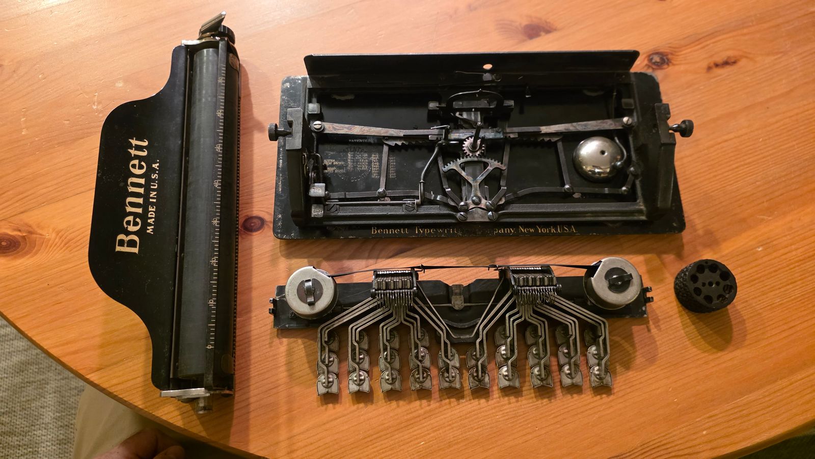 Disassembled Bennett typewriter 