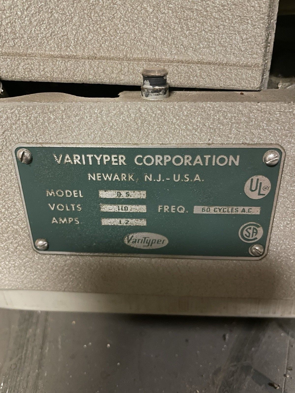 From listing: Photo from the VariTyper Model 610 gallery